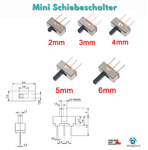 Miniatur schiebeschalter mini - miniatur,